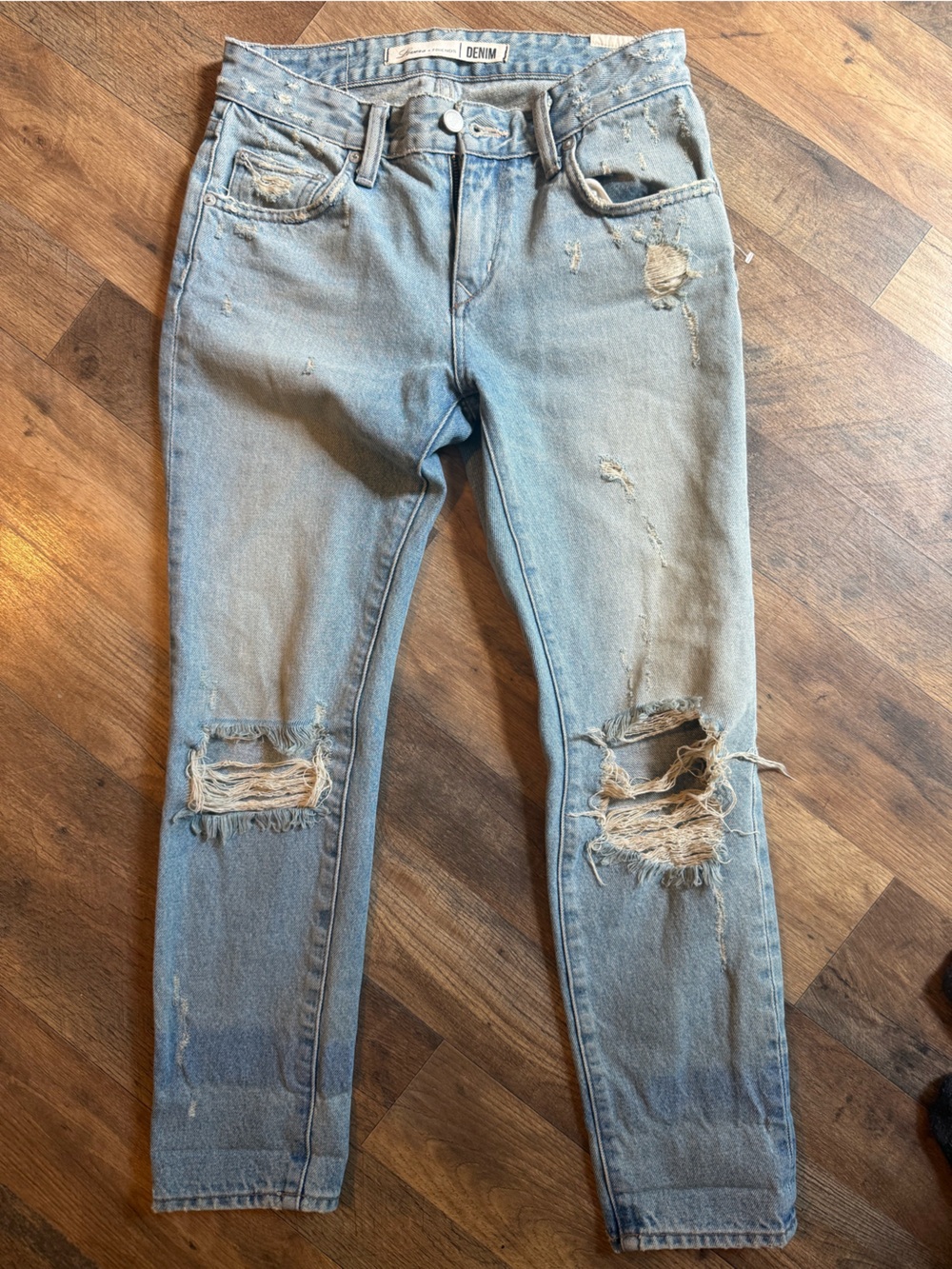 Lovers + Friends Light Blue Distressed Jeans